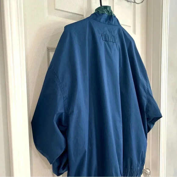 VTG 90s Hartwell Via Sport Blue Green Collar Zip Up Jacket Men XL Valero Logo - Picture 10 of 15